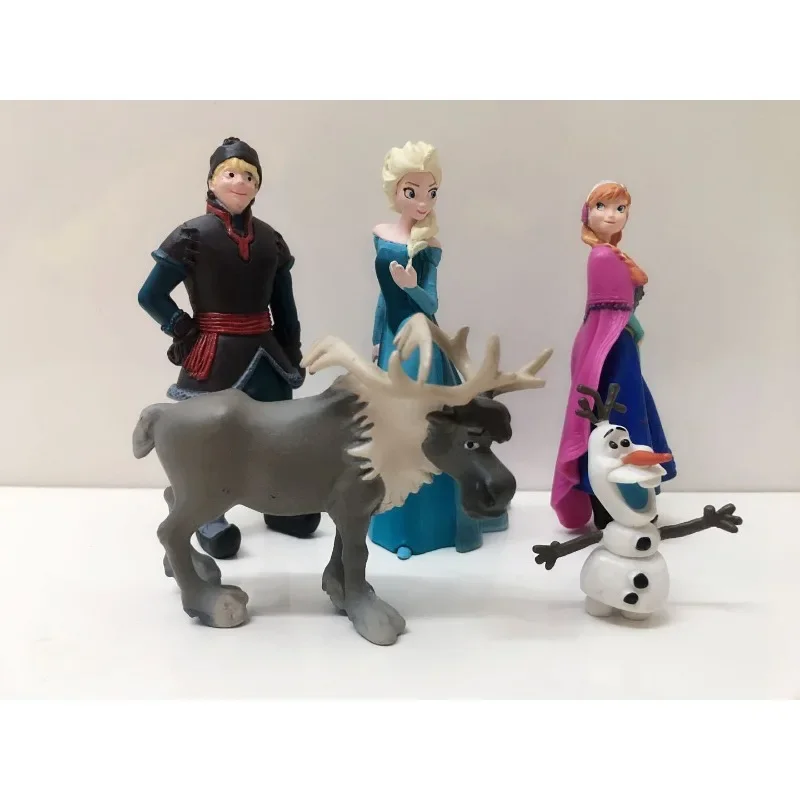 البوب ديزني 10 سنتيمتر ديزني فروزن الملكة الأميرة إلسا آنا نموذج لجسم اللعب كعكة الهدايا ديكور المنزل حفلة عيد ميلاد 5 قطعة