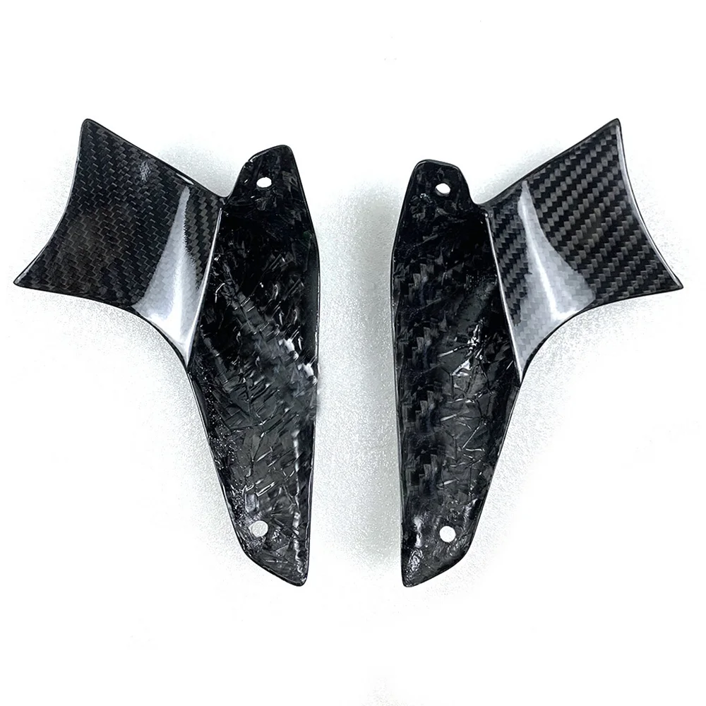 3K Carbon Fiber Motorcycle Brake Disk Cooler Air Duct Front Caliper Radiator Cover Parts For BMW Yamaha Kawasaki Honda Ducati