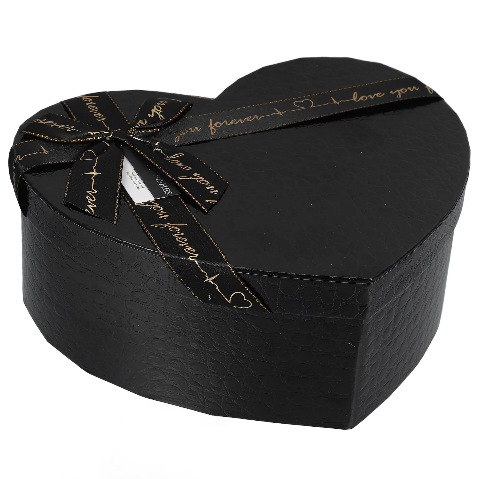 Caja de regalo negra en forma de corazón, caja de papel, cajas de dulces para dar flores, embalaje, contenedor creativo decorativo, regalos musicales