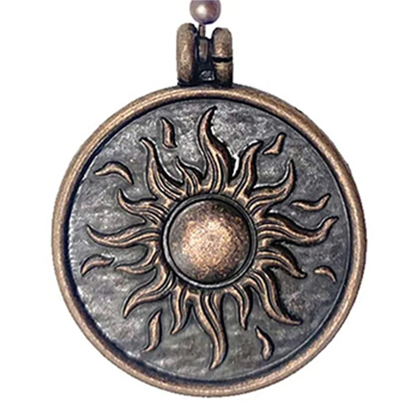 

A93E-6Pcs Ceiling Fan Pull Chain Set Sun & Moon Pattern Pull Chains Extension Copper Beaded Ball Fan Pull Chain With Ornament