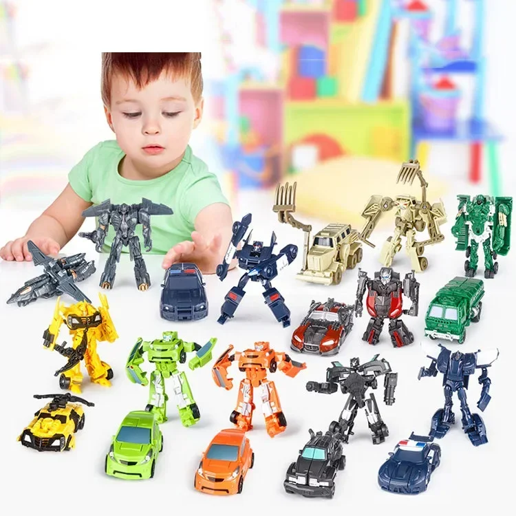 10cm Transformation Mini Cars Kid Classic Robot Car Toys Action & Toy Figures Plastic Deformation Boys Gifts for Children