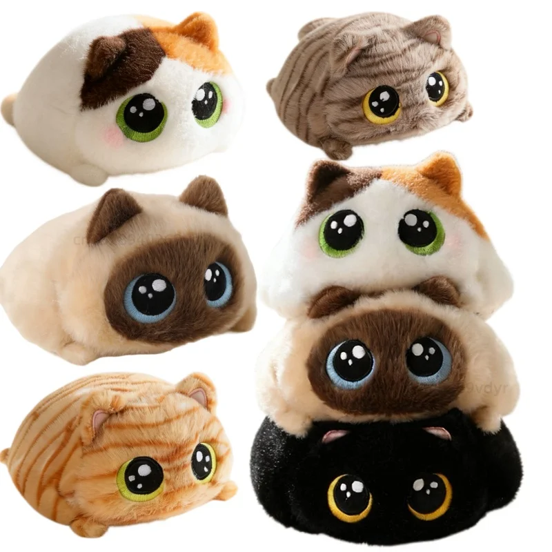 15cm Three-colored Cat Siamese Cat White Cat Black Cat Animals Plush Toys Adorable Birthday Hallowmas Gifts for Baby Gifts Decor