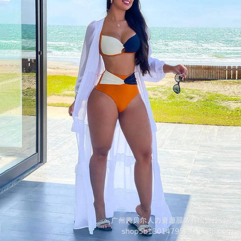 2026 nuevo bikini sexy hueco que bloquea el color