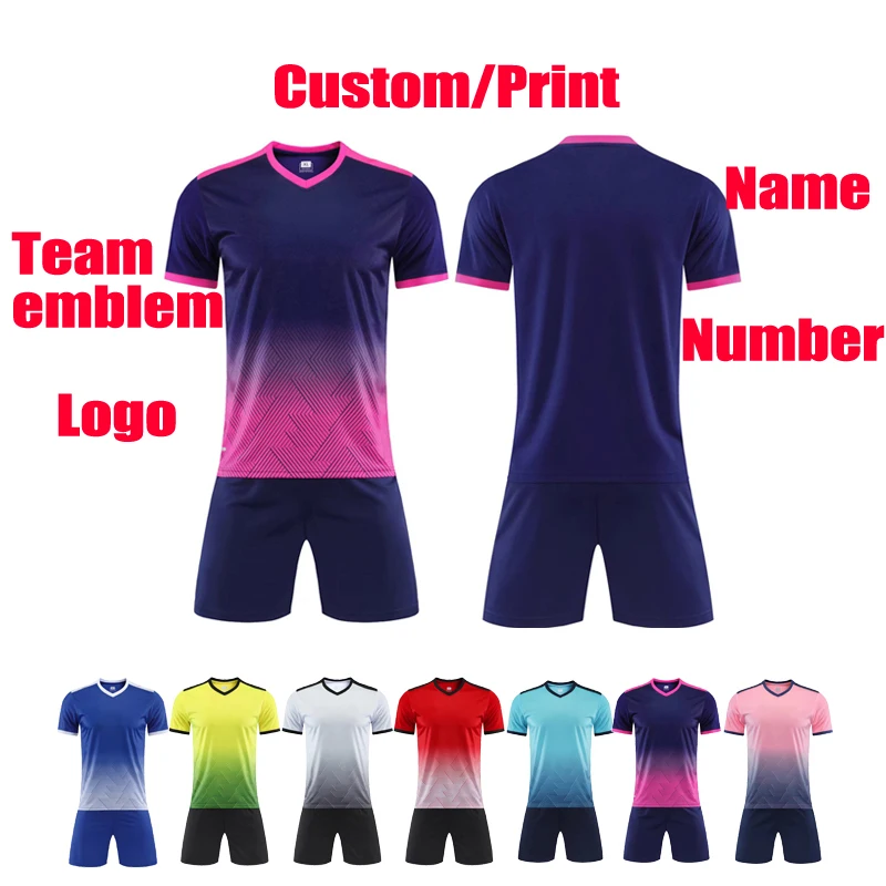 Football clothes Football training clothing Adults and Kid clothes Men Boys Soccer Clothes Sets Short Sleeve Tracksuit