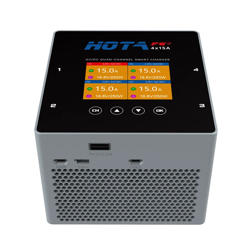 HOTA F6 PLUS AC 500W DC 1000W 15A Balanced Charger Multifunctional Intelligent Lithium Battery Charger F6+