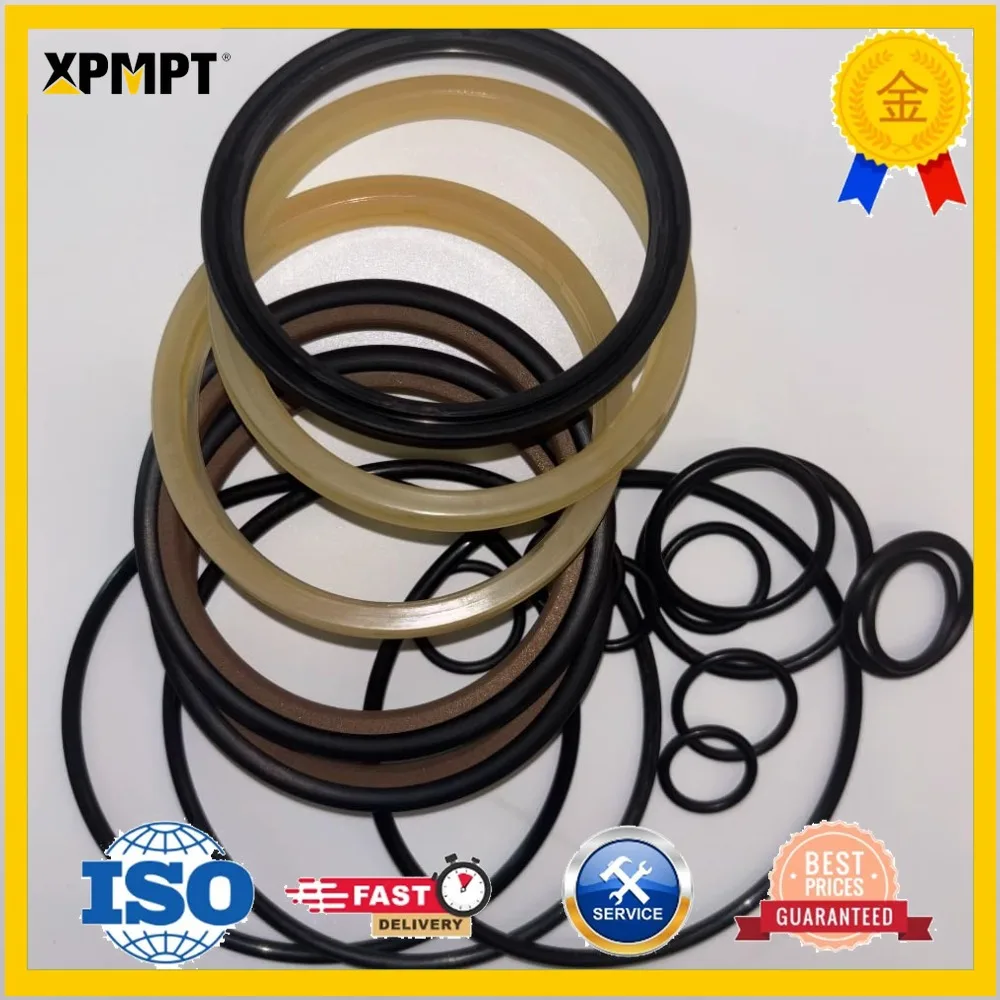 Hydraulic Breaker Seal Kit - Complete Rebuild Set with Main Seal, Dust Wiper, Backup Rings