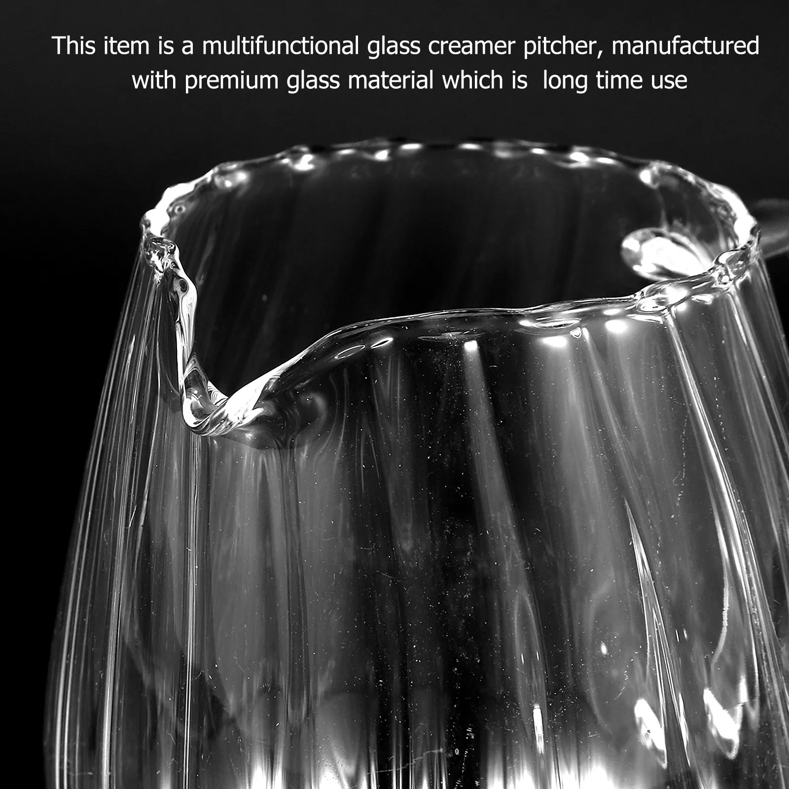 

Набор из 2-х полосатых кувшинов для сливок с ручкой, стеклянный диспенсер для кофе, молока и сливок, домашний чайный кувшин, кухонная посуда