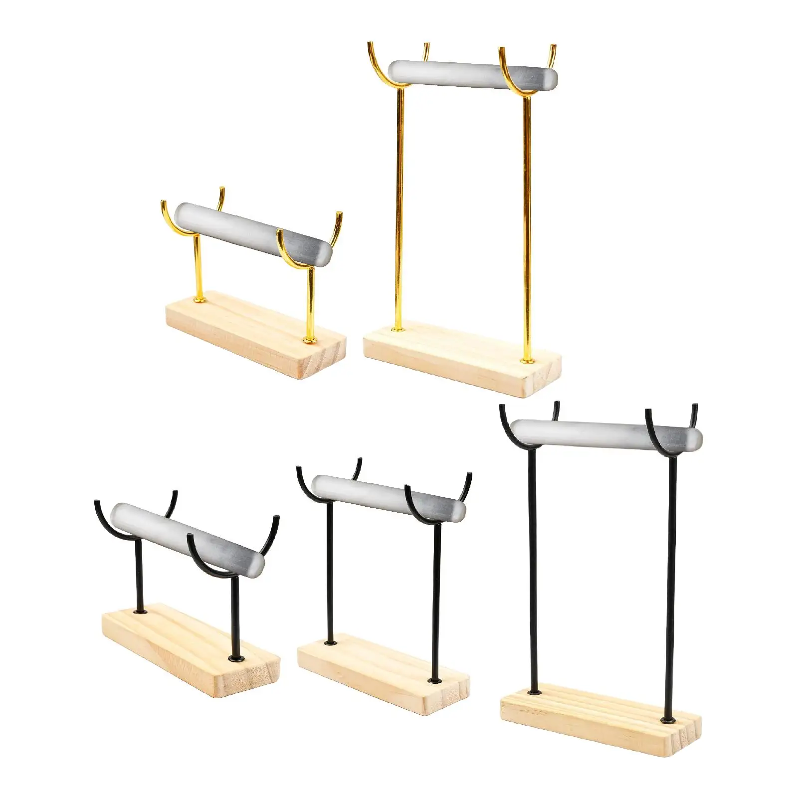 

Selenite Bracelet Holder Display Stand Organizer with Wooden Base for Shop Dresser