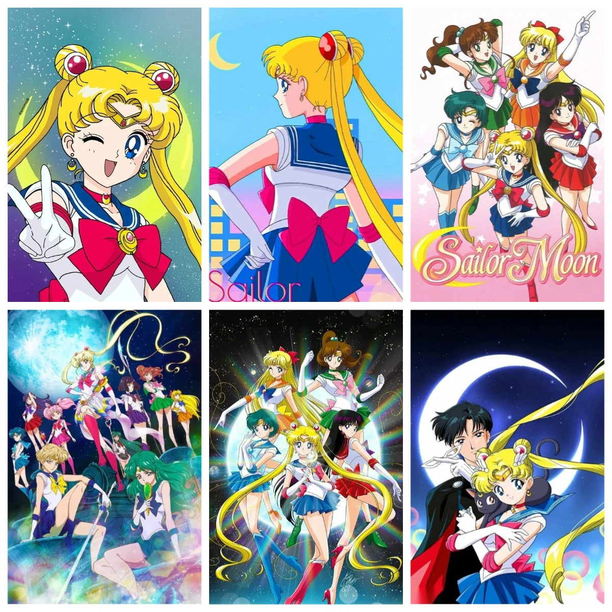 

1000 деталей пазла с персонажами аниме Сейлор Мун, домашний декор, головоломки для взрослых, семейные развлечения, напольные пазлы, развивающие игрушки для детей