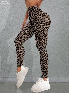 2025 Women's Leggings Sexy Leopard Graphic Pants Trousers Polyester Spandex Stretch Elastic Waist,Control Fall Streetwear