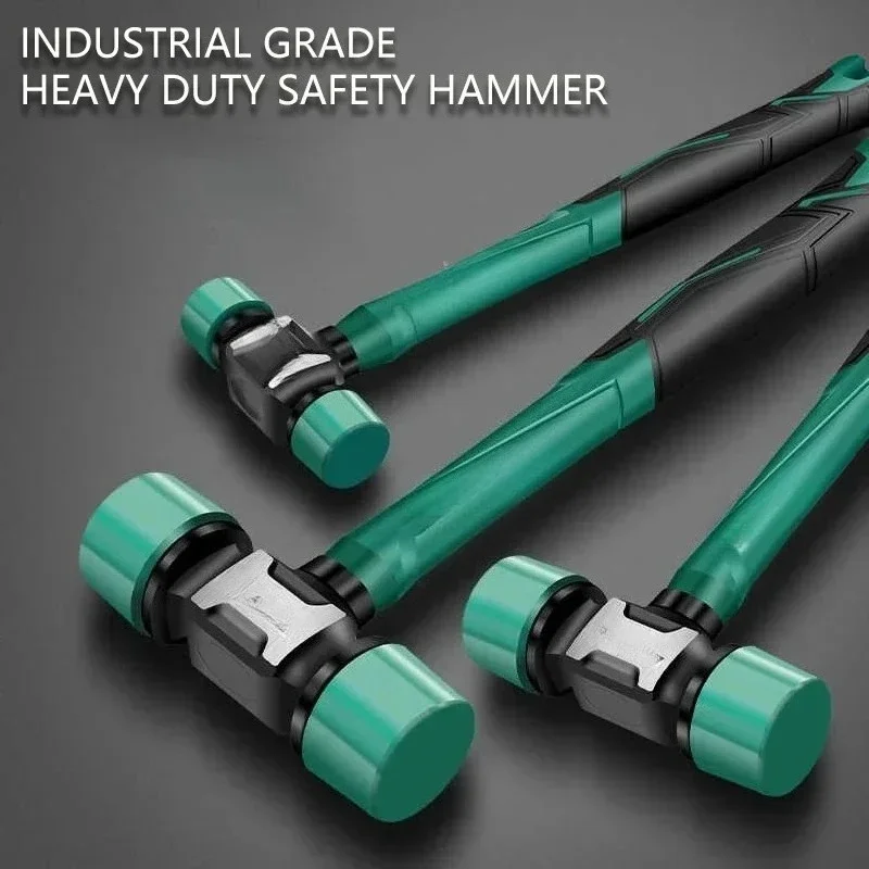 Multifunctional High Resilience Rubber Hammer Anti-vibration and Non-slip Professional Work Tools Rubber Hammer Transformable