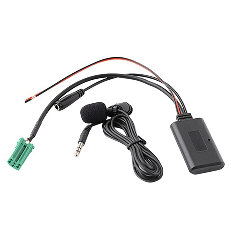 Car Audio Adapter 6Pin Mini ISO AUX In 3.5MM Audio Jack Removable Microphone For Renault Updatelist Tunerlist CD Models