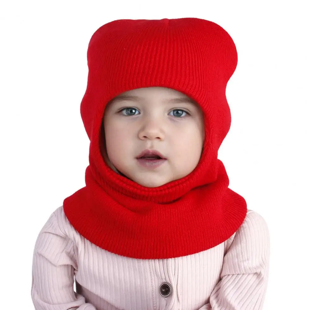 Children Warm Winter Cap Cozy Winter Hat Scarf Set for Kids Knitted Ear Protection Cap with Scarf Windproof Headwear for 1-8