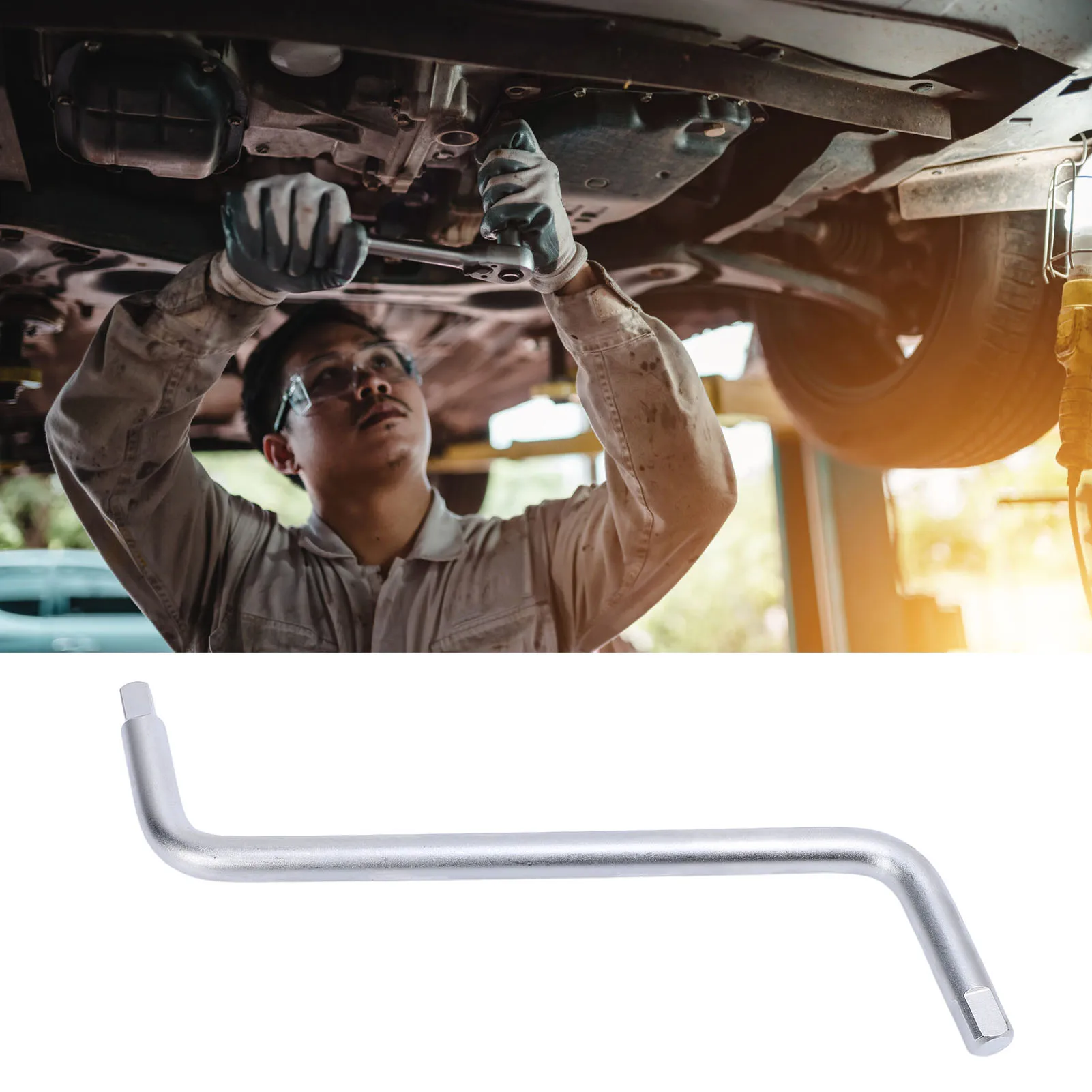 8mm 10mm Oil Sump Plug Key S Type Metal Efficient Oil Sump Square Drive Wrench for Engines Gearboxes