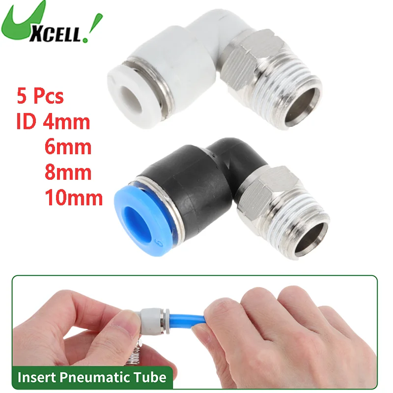 UXCELL 5 stks Pneumatische Snelkoppeling 2-weg Luchtleiding Snelkoppeling 4mm 6mm 8mm 10mm ID Luchtvaartmaatschappij Fittings Auto Accessoires