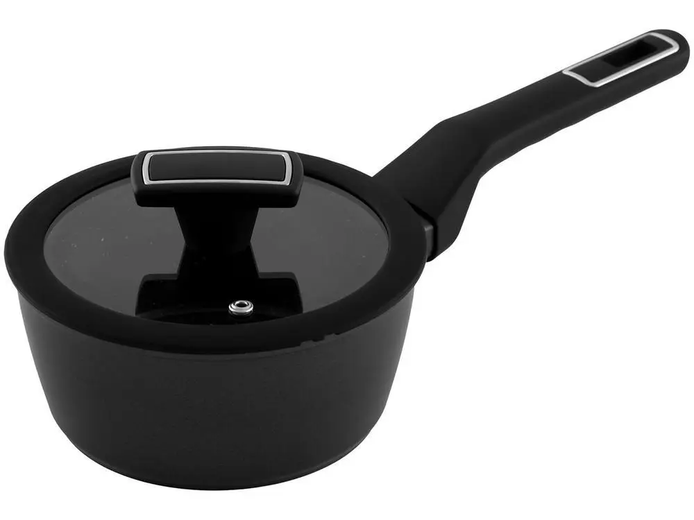 طقم أواني طهي مطلية بالسيراميك الكربوني ، أواني طهي من الألومنيوم الأسود ، عمر 5 قطع