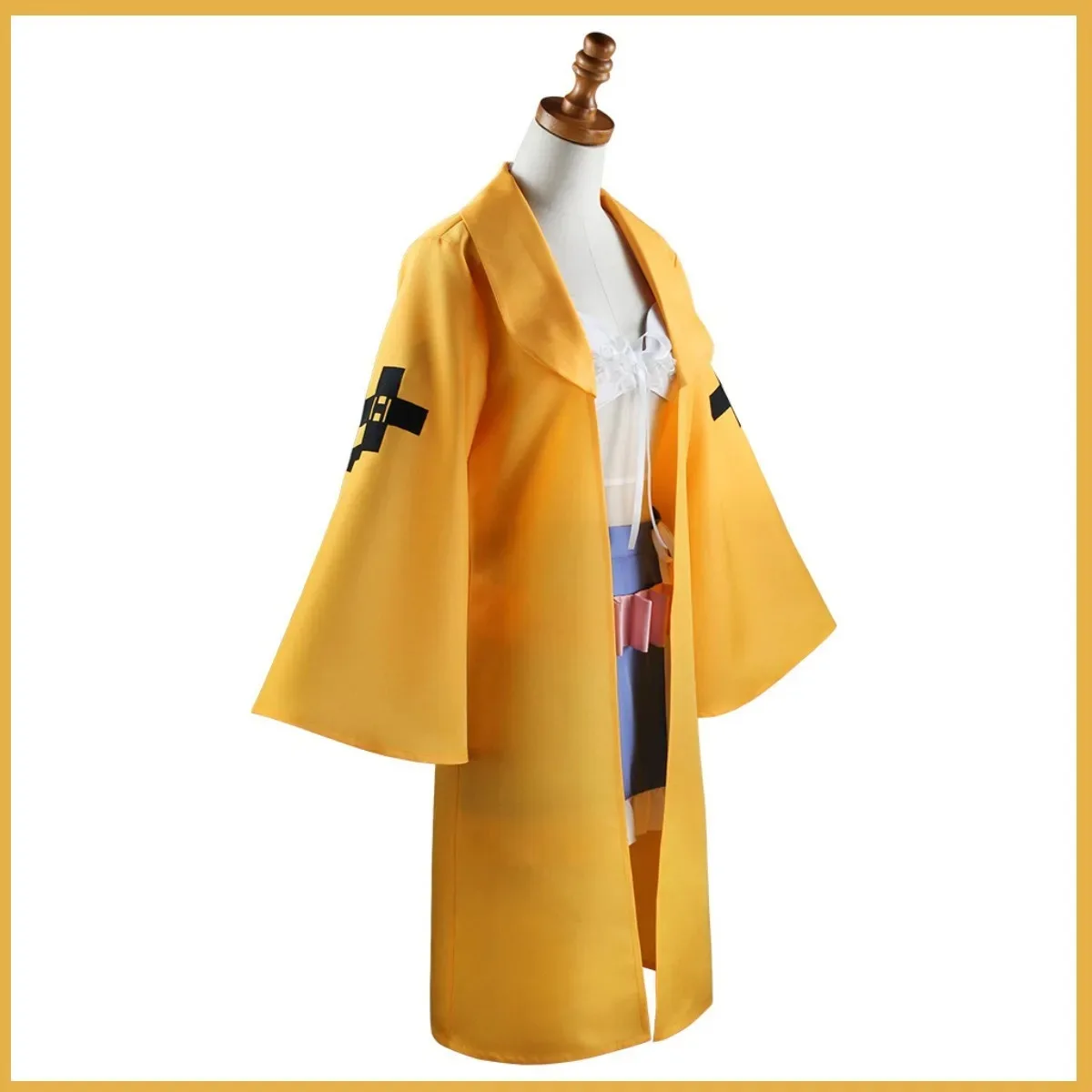 أنيمي لعبة أنجي يوناغا تأثيري حلي عباءة الصيف يوم ملابس السباحة معطف أصفر بيكيني Ube القمم امرأة مثير شاطئ حفلة البدلة #3