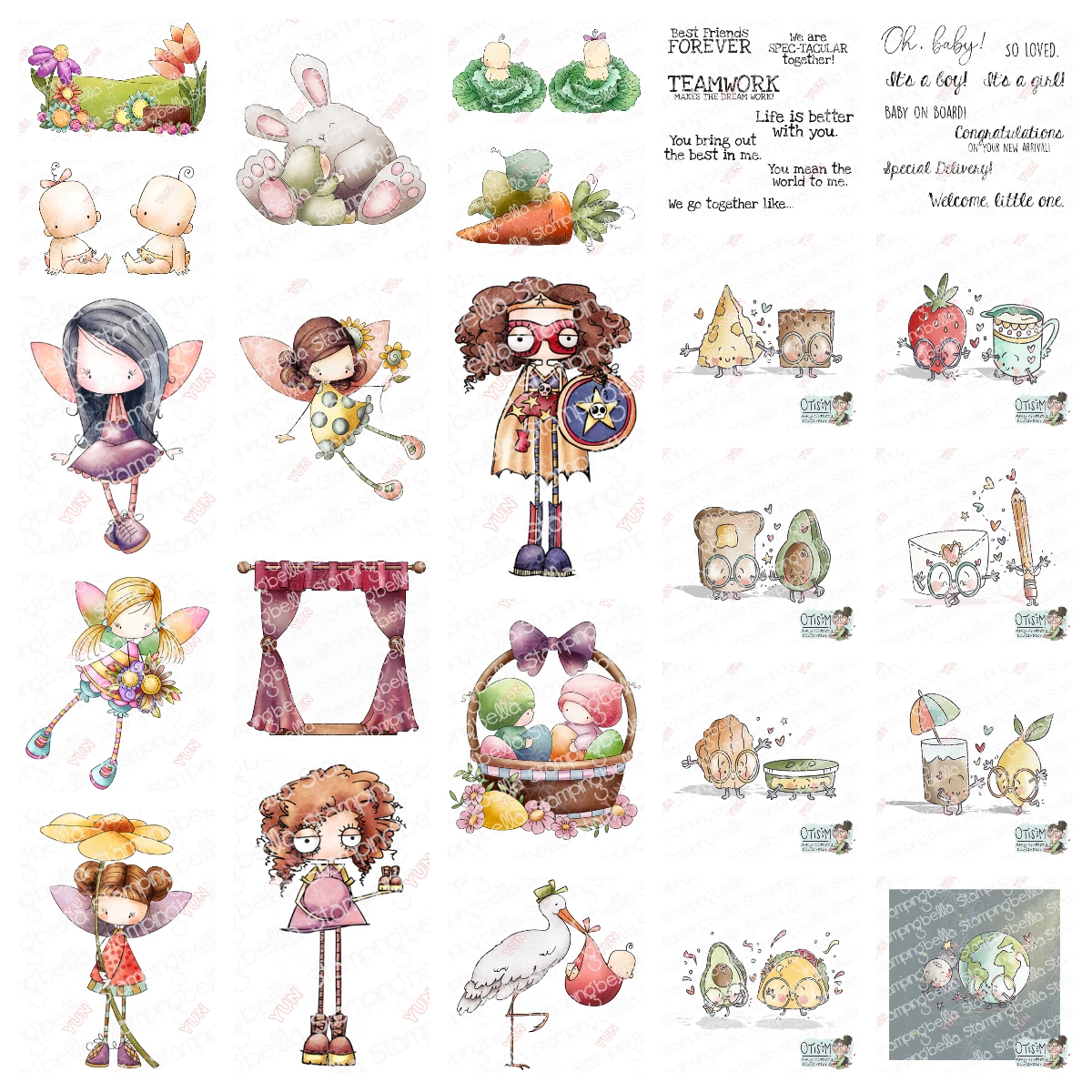 2025 nuevas palabras en inglés sentimiento troquel cesta de Pascua conejito fresas crema sello de goma DIY Scrapbooking tarjeta grabado troquel de corte