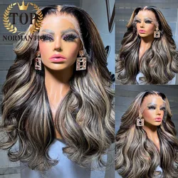 Topnormantic 250 Density Highlight Color Brazilian Hair Wig for Women Transprent 13x6 Wig Human Hair13x4 Lace Front Wigs