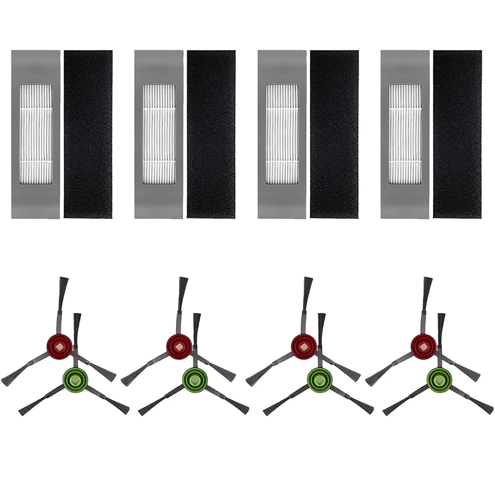 12 Piece Accessory Set Filters and Brushes for For Ecovacs For DEEBOT For OZMO Robot Vacuums Models 920 to N10 Plus