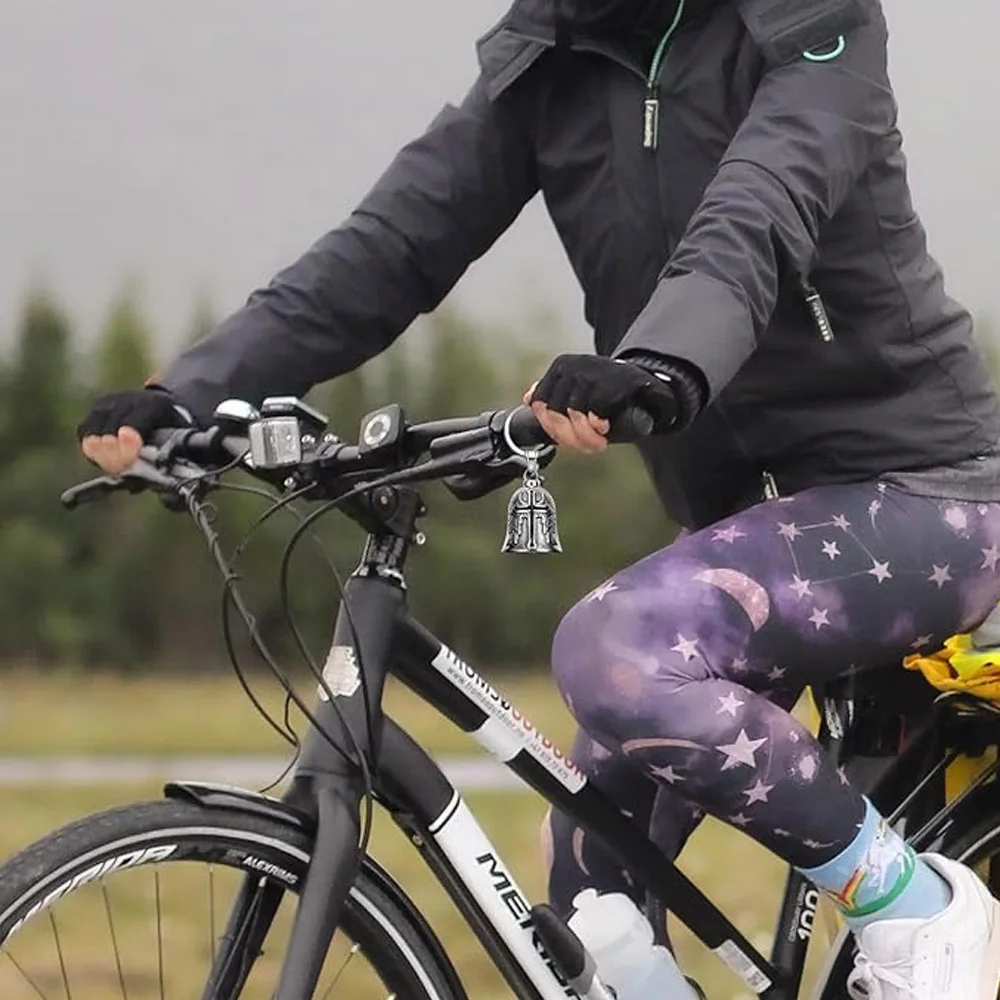 سلسلة مفاتيح محظوظة للدراجة النارية من Guardian Bell، جرس دراجة نارية أسود زيتي، واقي لسائقي الدراجات النارية، ملحقات السيارات الكهربائية للدراجات النارية #6