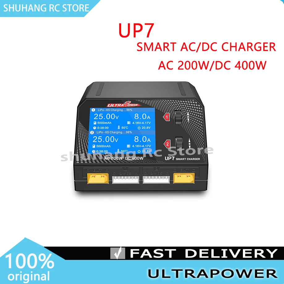 

UltraPower UP7 AC200W DC 2x200W 10A x 2 двухканального балансового зарядного устройства, разрядное устройство для Lipo LiHV Lilon LiFe RC моделей, аккумуляторов