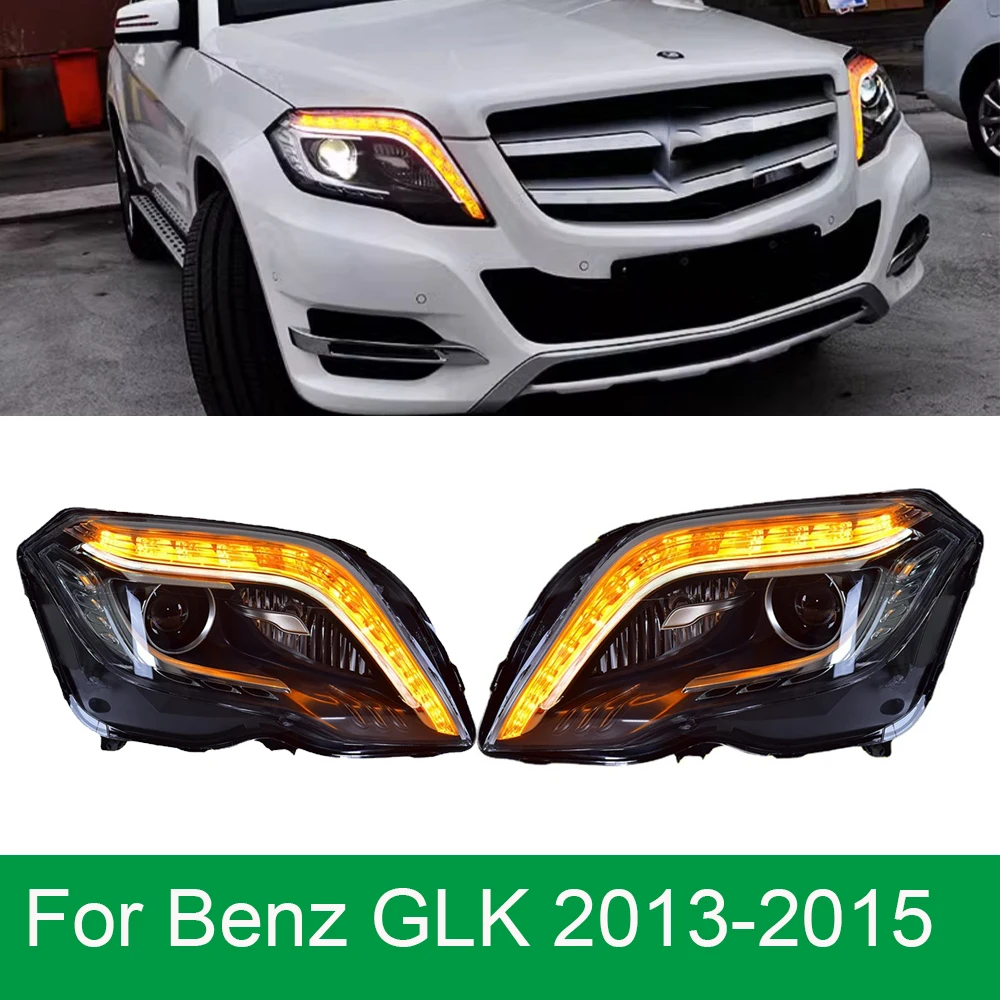 

Car Styling Headlights for Benz GLK GLK200 GLK260 GLK300 LED Headlight 2013-2015 Head Lamp DRL Signal Projector Accessory