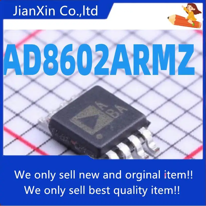 

10 шт. 100% оригинальный новый AD8602ARM AD8602ARMZ AD8602 Silkscreen ABA MSOP8 прецизионный рабочий усилитель