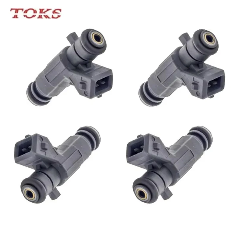 Nuevas 4 boquillas de inyector de combustible 0280156399 032906031P compatibles con Volkswagen Suran Golf 1.6l 4cil Cross-fox Motor 1.6 8V Flex 08-15