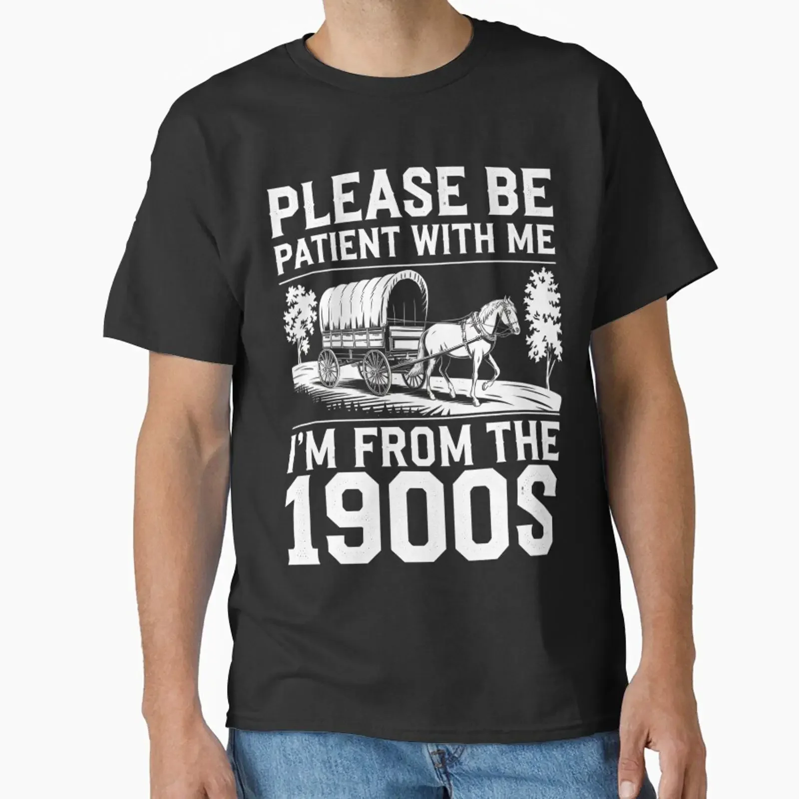 Please Be Patient I'm From the 1900s Funny Over Hill designed and sold by Mryoussefwac vintage Washed Comfortable Unisex