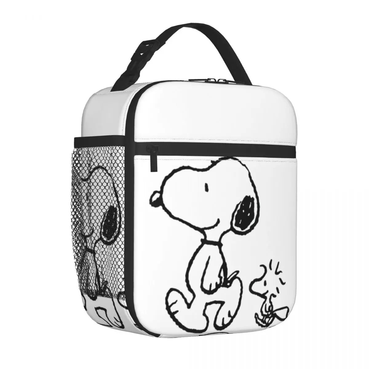 Amendoim Snoopy Woodstock Walk Lancheiras isoladas Bolsa térmica   Recipiente de almoço grande sacola lancheira saco de comida viagem de trabalho