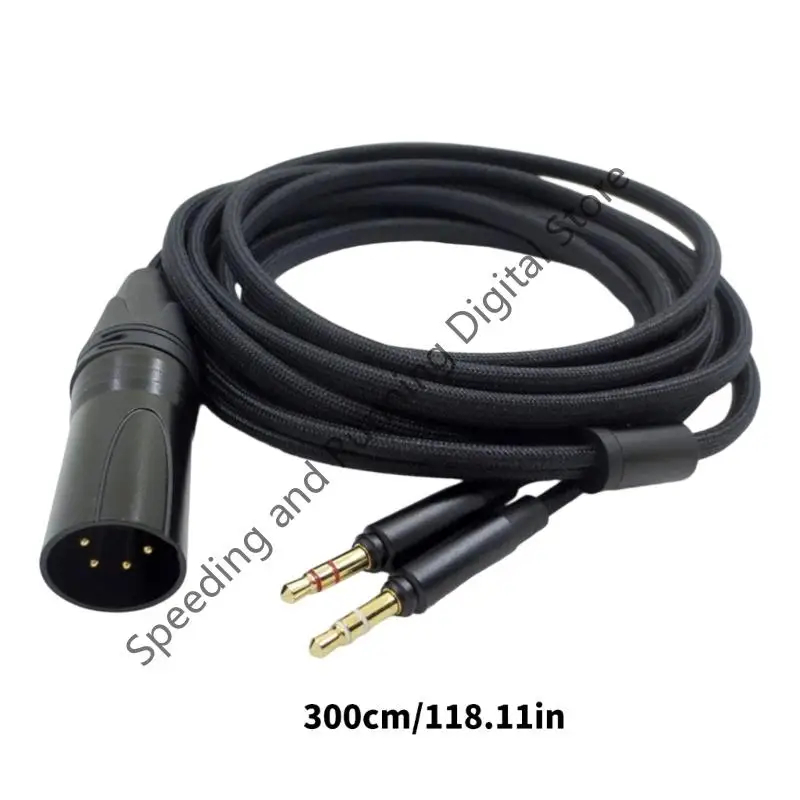 4 Core XLR to Dual 3.5mm Stereo Audio Cable 1/8 Inch Jack To XLR Male Y Splitter Adapter Cord for Laptop PC Smartphone Speaker