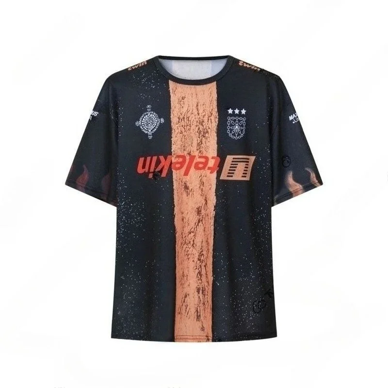 

Летняя футбольная майка Трэвис Скотт Испания, мужская футбольная майка с круглым вырезом, дышащая быстросохнущая футболка, спортивный мотоциклетный топ