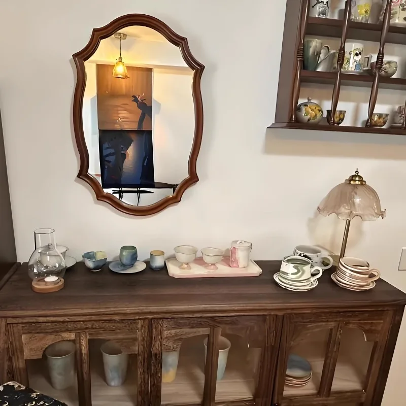 خمر الرجعية النمط الفرنسي مرآة الديكور المرايا غرفة المعيشة معلقة مرآة أنيقة Espejo Decorativo ديكورات المنزل