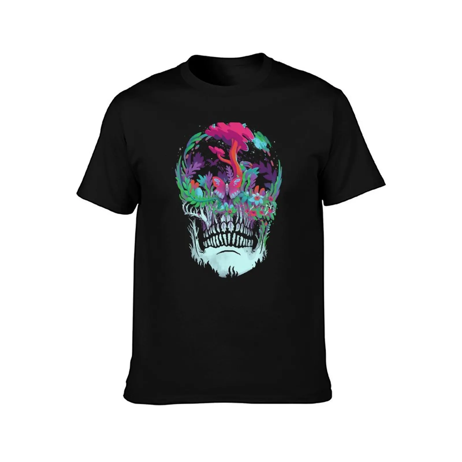 Beyond Death T-Shirt, Summer Casual Cotton Tee, Oversized Streetwear Tops, Vintage Graphic Print, Loose Fit Short Sleeve