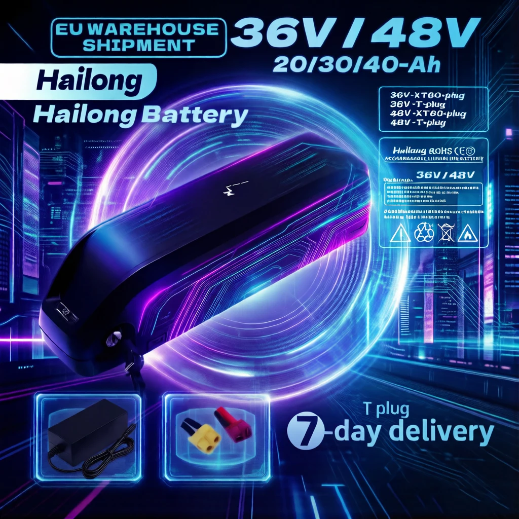 Nouvelle batterie Hailong 2026 48V 36V 20Ah 30Ah 40Ah pour moteur Bafang BBS02 BBS03 BBSHD pour batterie Hailong 36V