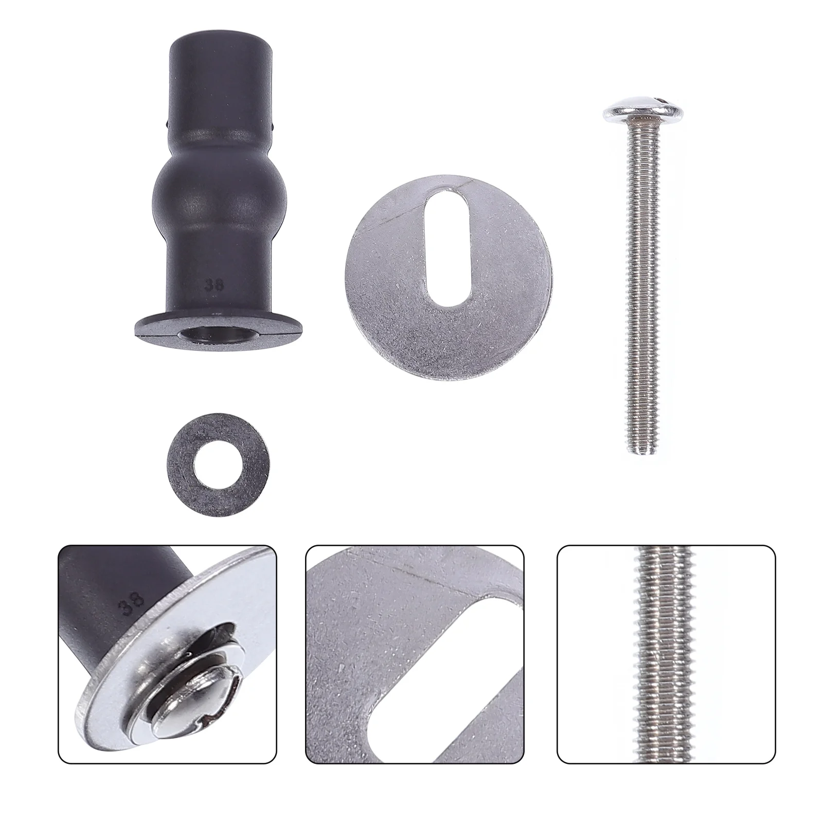 

2Sets Toilet Cover Screws High Strength Reliable Quality Simple Installation Universal Accessory Mounting Tools