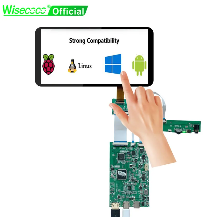 

Wisecoco 7 Inch 1920x1080 IPS Display Tablet MIPI LCD Driver Board Touch Panel For Mobile Phone Win7 8 10 Raspberry Pi 3