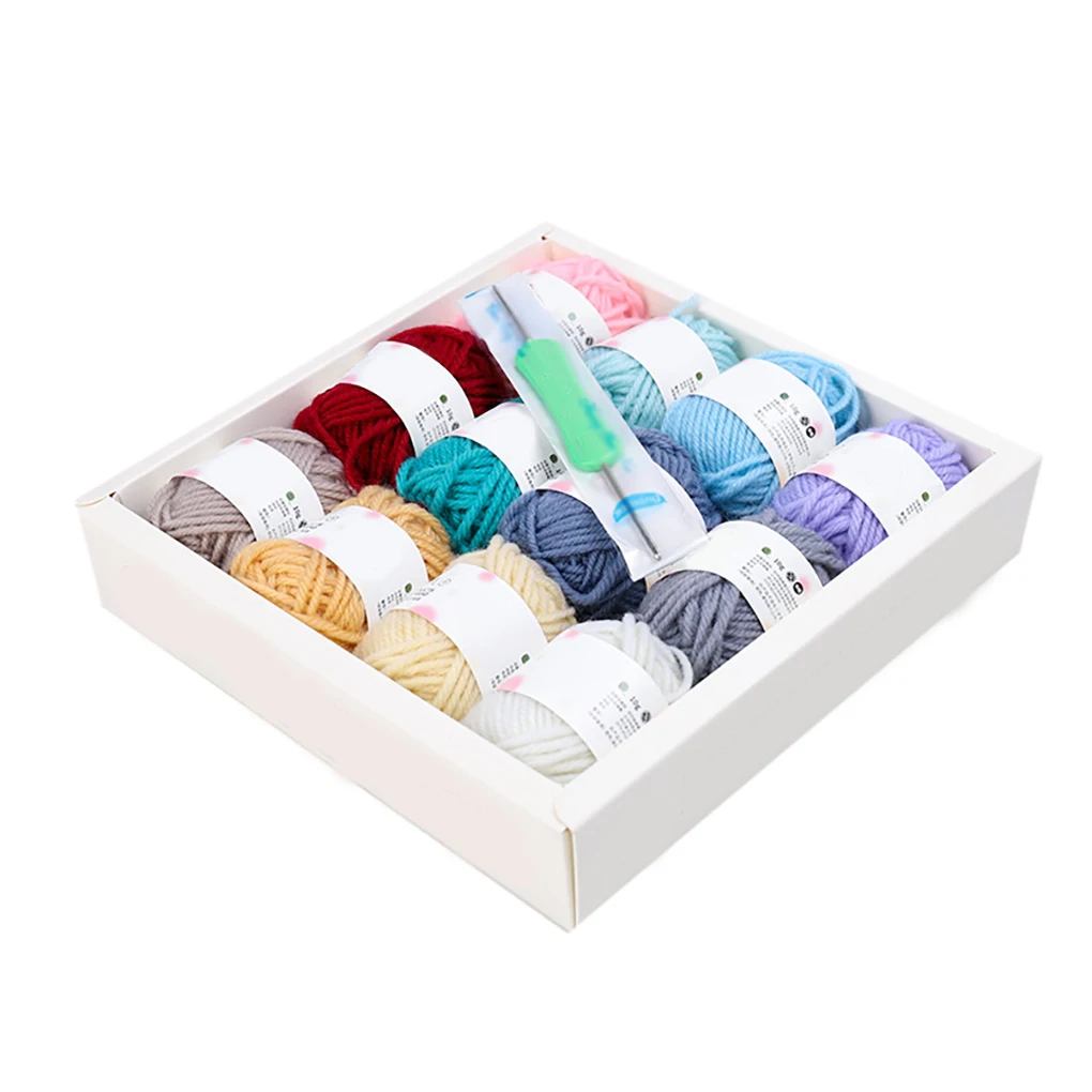 

Crocheting Yarn Ball Set Winter Hand Hand Knitting Crochet Thread Kit Cap Blanket Hand-knitted Needlework Accessory