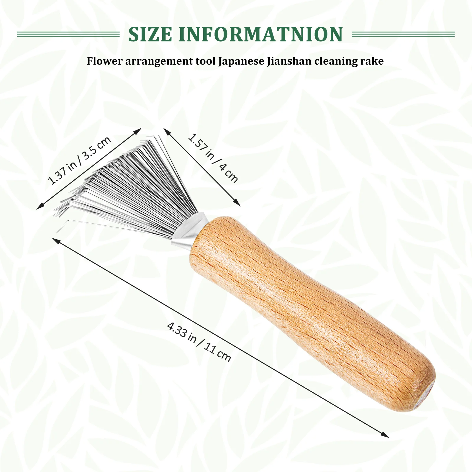 أداة تنظيف أشعل النار من الفولاذ المقاوم للصدأ لترتيب الزهور، منظف ضفادع الزهور، أداة تنظيف الحديقة #2