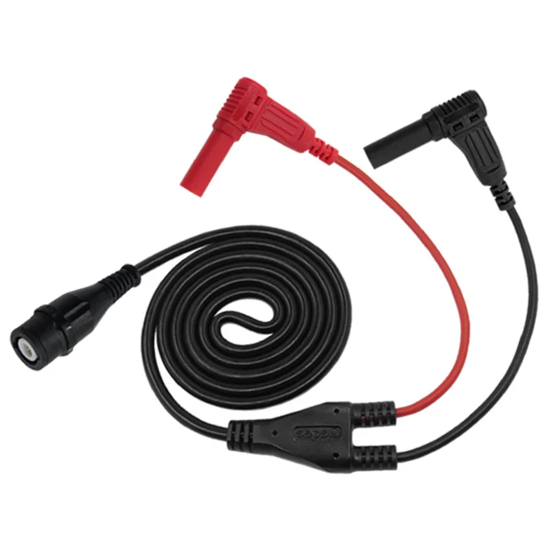 

Cleqee P1207 BNC Male Plug to 4mm Right Angle Banana Plug Coaxial Cable Oscilloscope Test Lead 120CM 500V/5A