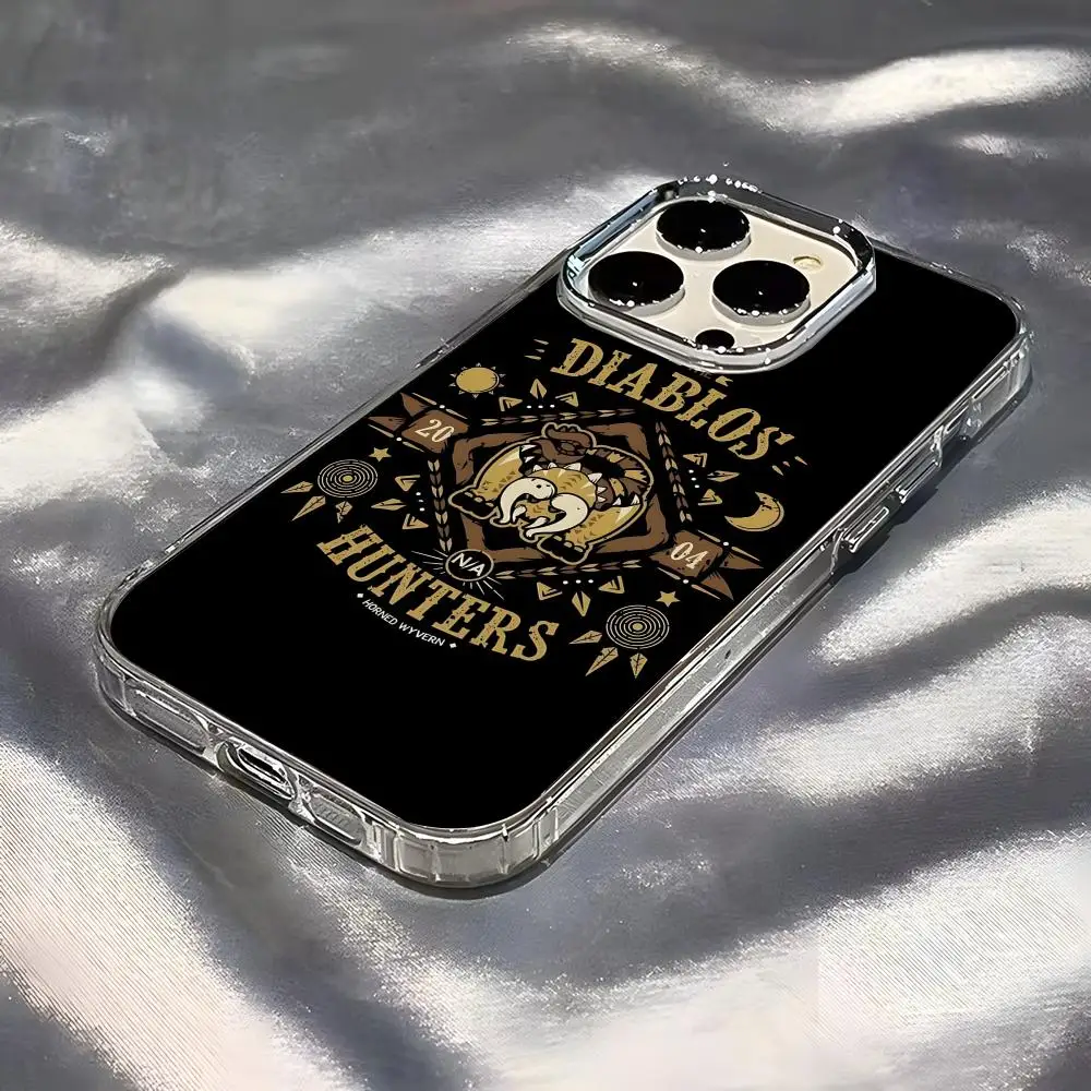 Monster Hunter Phone Case For iPhone17 16 15 14 13 12 11 Pro Max Plus Chrome Button Camera Ring Transparent Case - view 2