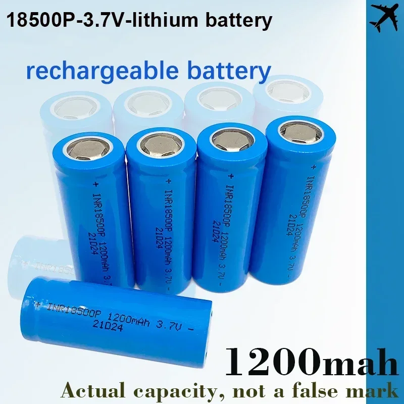 NEW 18500 Battery 3.7V 1200mAh Rechargeable Lithium-ion Battery, 3.7V Special Lithium-ion Battery for Strong Light Flashlights