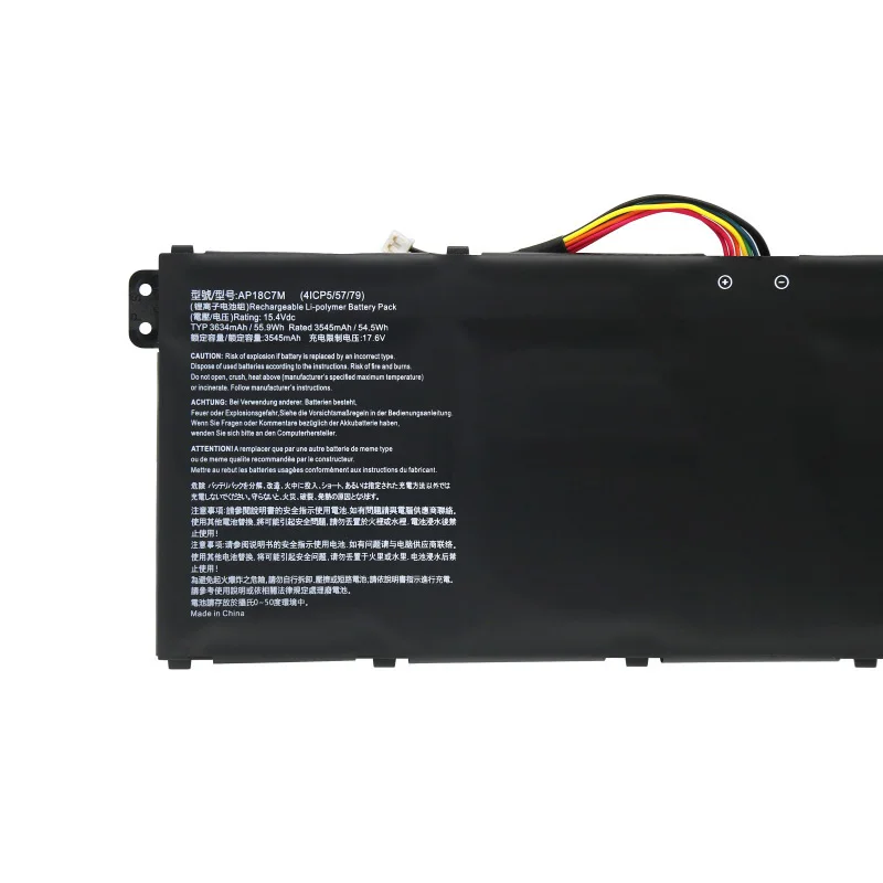 EDI New AP18C7M Laptop Battery For Acer Swift 5 SF514-54G SP513-54N SF313-52 Series 4ICP5/57/79 15.4V 55.9Wh 3634mAh