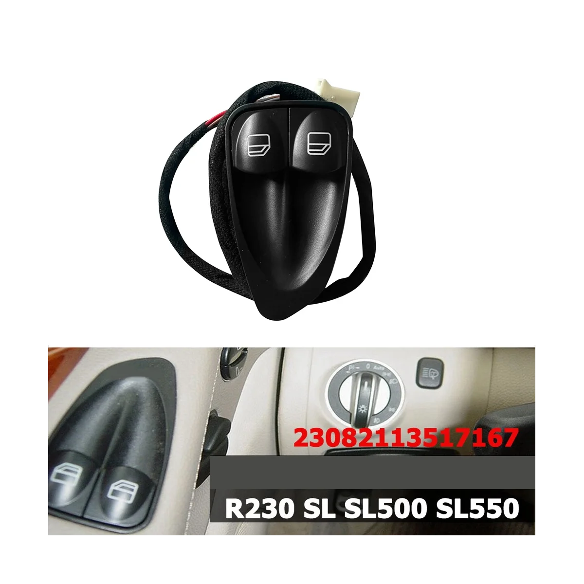 23082113517167 Left Car Power Door Window Switch for Mercedes-Benz