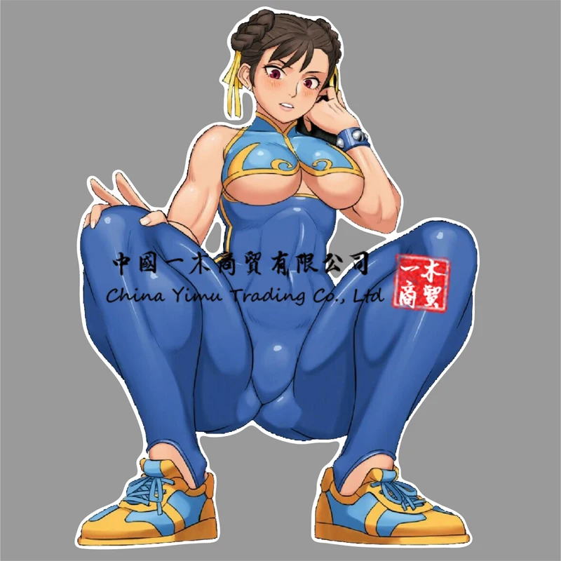 

Заднее лобовое стекло Chun Li наклейка для уличного истребителя Ecchi Hentai Наклейка Сексуальная аниме-девушка