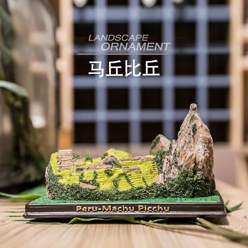 

Machu Picchu Peru Resin Model Miniature Replica Home Decor Living Room Ornament World Heritage Gift Collectible