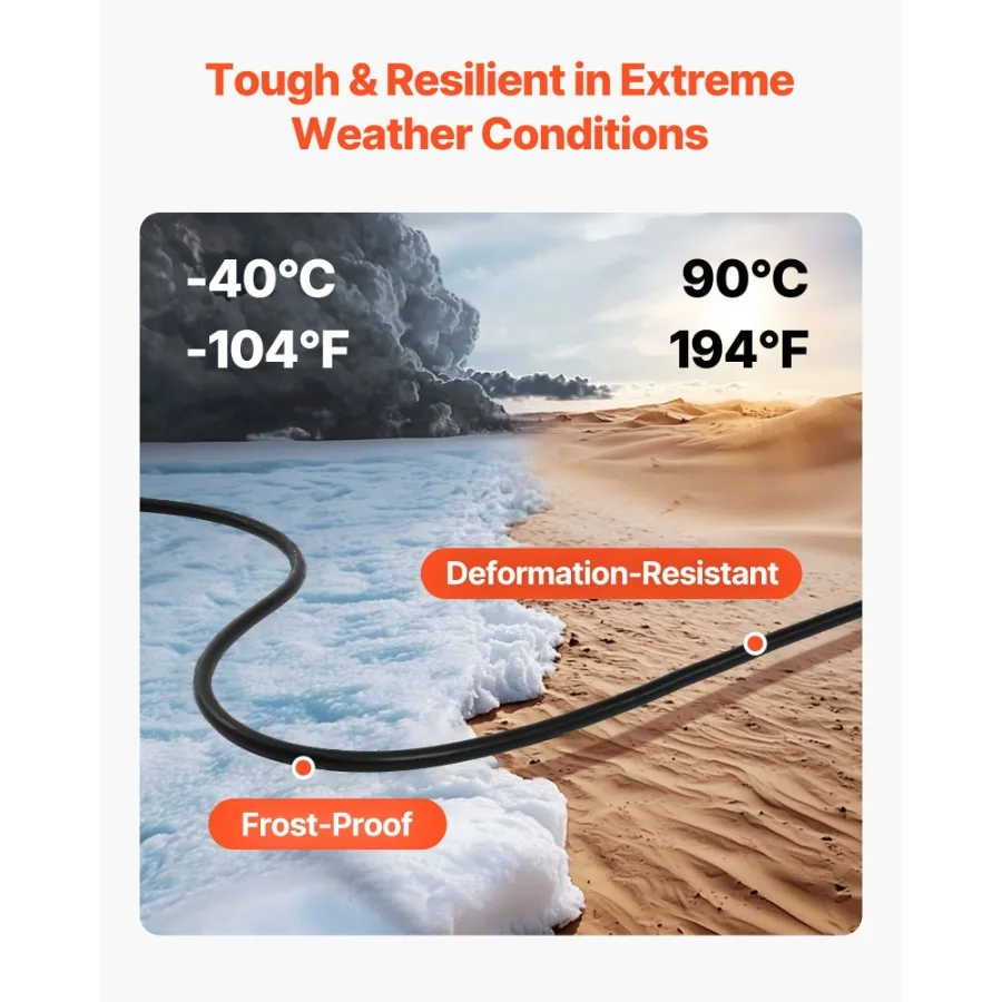 Cavo di alimentazione elettrico premium da 25 piedi 6AWG Cavo di prolunga per esterni Filo di rame