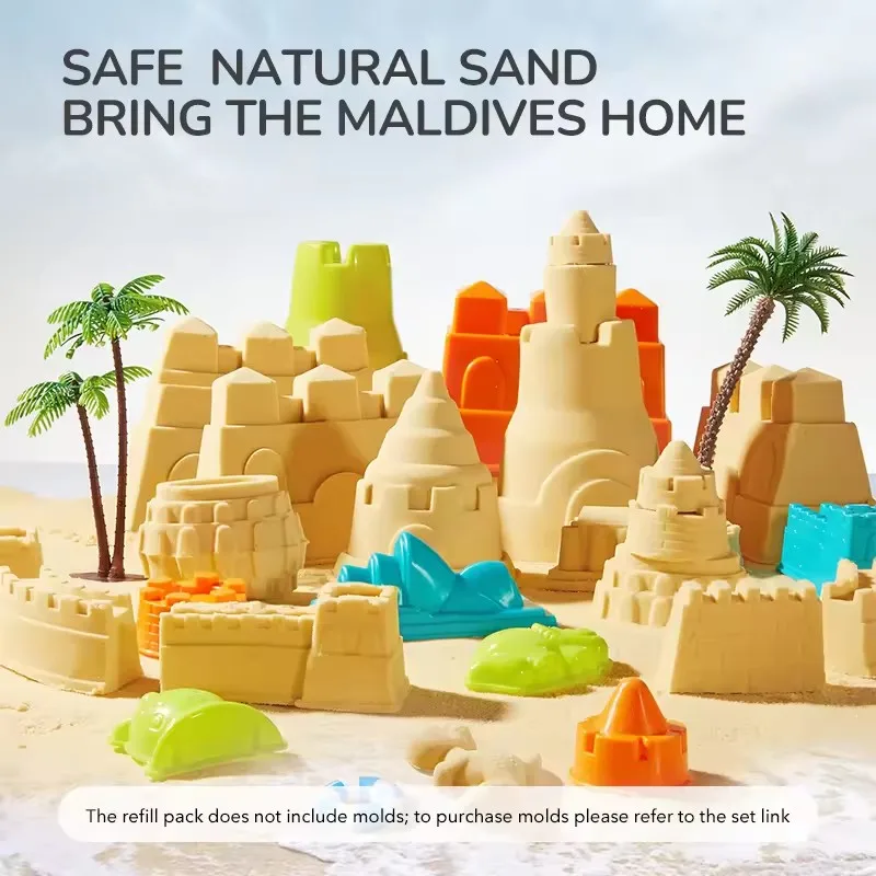 ทรายวิเศษ Mideer 500 กรัม/1 กิโลกรัม ชุดเติม ของเล่นทรายสำหรับเด็ก เล่นได้ทั้งในบ้านและชายหาด สำหรับเด็กอายุ 3 ปีขึ้นไป