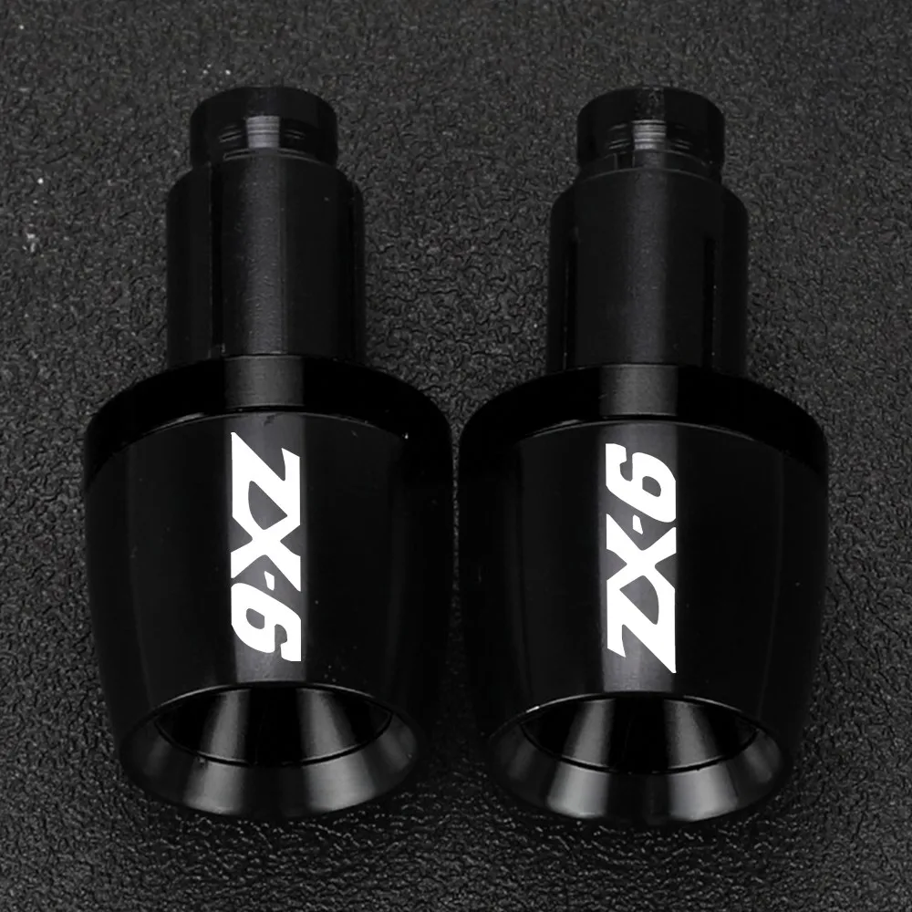 CNC Bar Ends For KAWASAKI ZX6 ZX7 ZX9 ZX10R ZX14R ZX636R ZX 1100 1400 Motorcycle Handlebar Grips Ends Handle Bar Cap End Plug